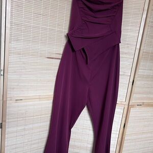 PrettyLittleThing Plum Draped Jumpsuit